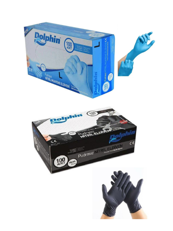 MUAYENE ELDİVENİ NİTRİL PUDRASIZ S-M-L-XL